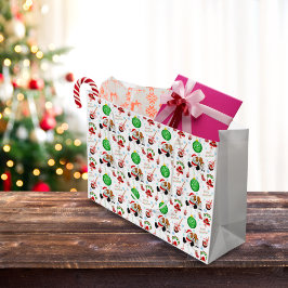 Een heel prettige Cavalier King Charles Kerstmis Groot Cadeauzakje