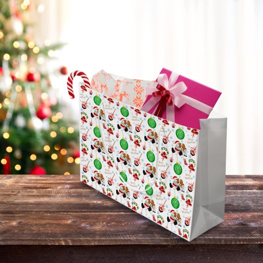 Een heel prettige Cavalier King Charles Kerstmis Groot Cadeauzakje