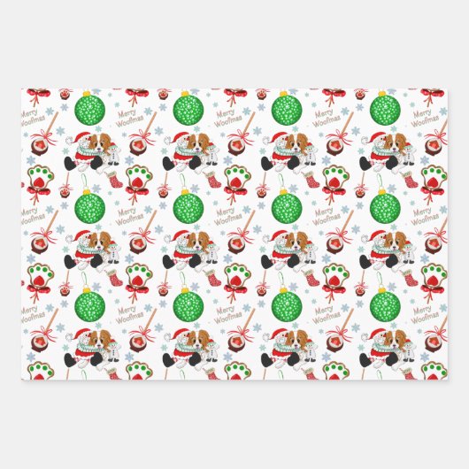 Een heel prettige Cavalier King Charles Kerstmis Inpakpapier Vel (Voorkant 2)