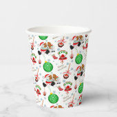 Een heel prettige Cavalier King Charles Kerstmis Papieren Bekers (Achterkant)