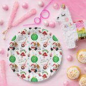 Een heel prettige Cavalier King Charles Kerstmis Papieren Bordje (Feest)