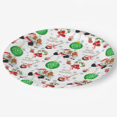 Een heel prettige Cavalier King Charles Kerstmis Papieren Bordje (Gekanteld)