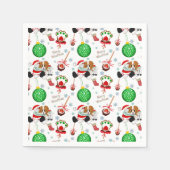 Een heel prettige Cavalier King Charles Kerstmis Servet (Voorkant)