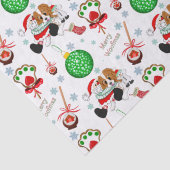 Een heel prettige Cavalier King Charles Kerstmis Tissuepapier (Detail)