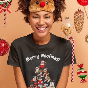 Een heel prettige Doggie-kersttjirt T-shirt