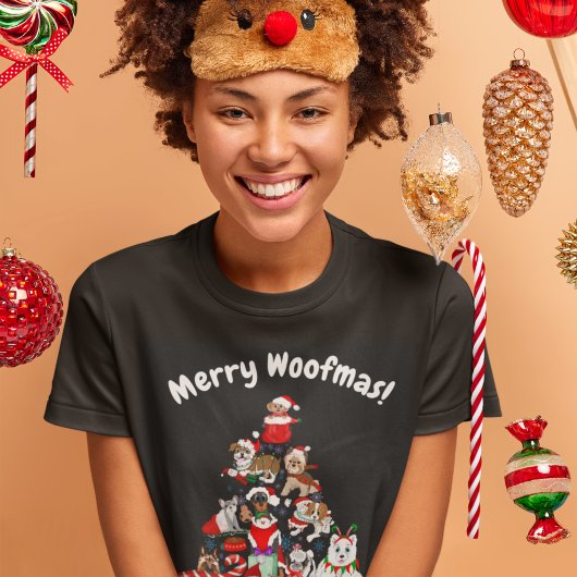 Een heel prettige Doggie-kersttjirt T-shirt