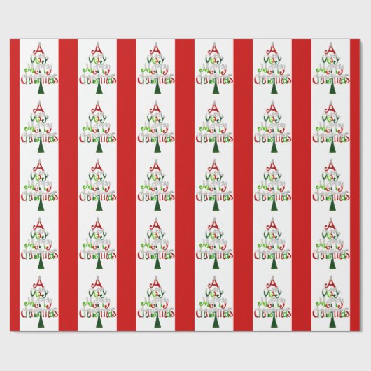 Een heel prettige kerstboom cadeaupapier (Vlak)