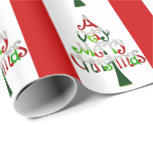 Een heel prettige kerstboom cadeaupapier (Rol Hoek)