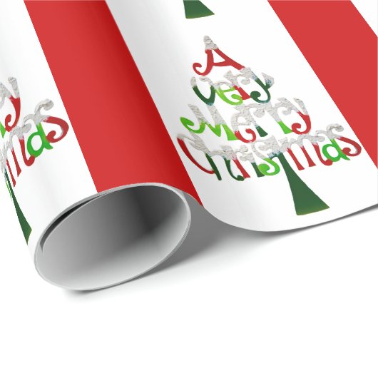 Een heel prettige kerstboom cadeaupapier (Rol Hoek)