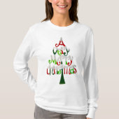 Een heel prettige kerstboom t-shirt (Voorkant)