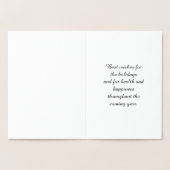 Een heel prettige kerstgoudboomtypografie folie kaarten (Binnen)