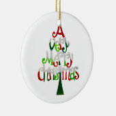 Een heel prettige kerstversiering keramisch ornament (Rechts)