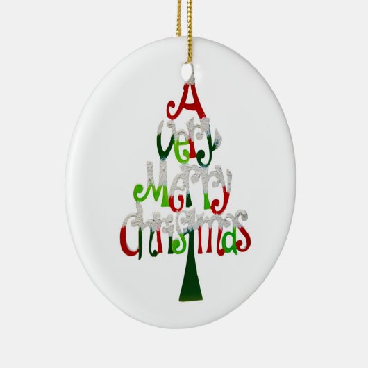 Een heel prettige kerstversiering keramisch ornament (Rechts)