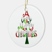 Een heel prettige kerstversiering keramisch ornament (Links)