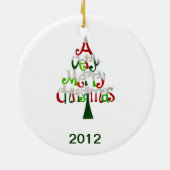 Een heel prettige kerstversiering keramisch ornament (Achterkant)