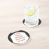 Een heel prettige pinguïn kerstmis voor jullie Ond Zandsteen Onderzetter (Zijkant)