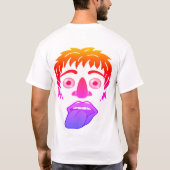 Een heel raar man masker T-shirt ontwerp (Achterkant)