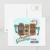 Een heel Tiki-feest Feestdagenkaart (Voorkant / Achterkant)