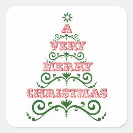 Een heel vrolijk kerstfeest! Cadeau Label Aangepas (Voorkant)