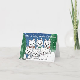 Een heel Westie kerst Feestdagen Kaart
