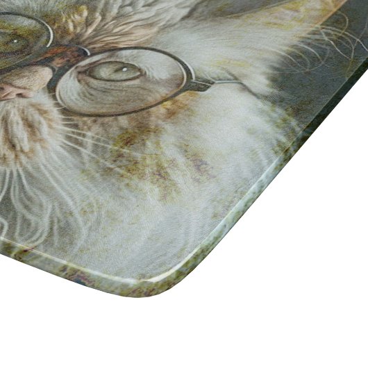 Een heel wijze kat. snijplank (Hoek)