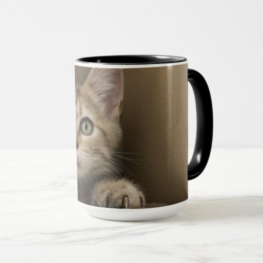Een heel zoete tablet Kitten Mok (Voorkant rechts)