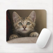 Een heel zoete tablet Kitten Muismat (Met muis)