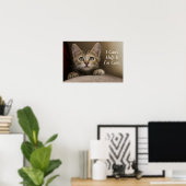Een heel zoete tablet Kitten Poster (Thuiskantoor)