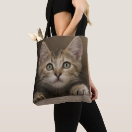 Een heel zoete tablet Kitten Tote Bag