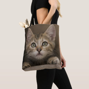 Een heel zoete tablet Kitten Tote Bag