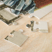 Een heer die de harp speelt (graven) legpuzzel (Zijkant)