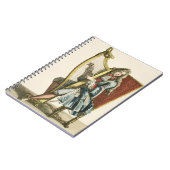 Een heer die de harp speelt (graven) notitieboek (Linkerzijde)