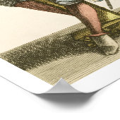 Een heer die de harp speelt (graven) poster (Hoek)