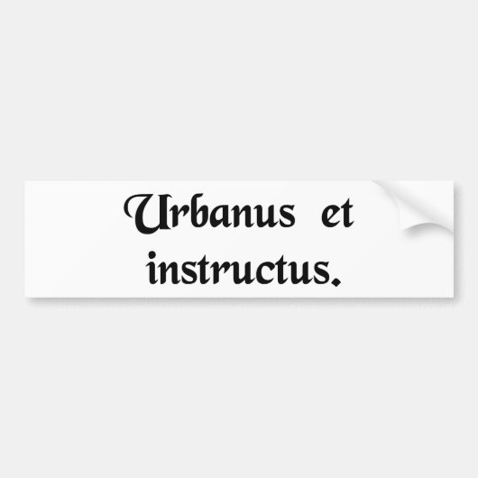 Een heer en een geleerde. bumpersticker (Voorkant)