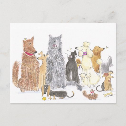 Een heerlijk briefkaart voor honden (Voorkant)