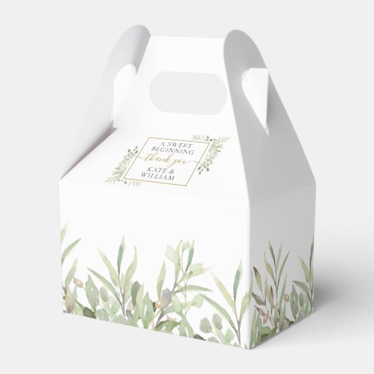 Een heerlijk groen bedankt voor je huwelijk. bedankdoosjes (Achterkant)