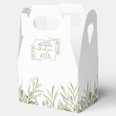 Een heerlijk groen bedankt voor je huwelijk. bedankdoosjes (Geopend)
