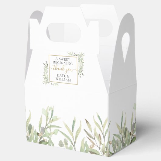 Een heerlijk groen bedankt voor je huwelijk. bedankdoosjes (Geopend)