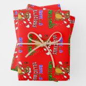 Een heerlijk kerstfeest op 25 december inpakpapier vel (In situ)