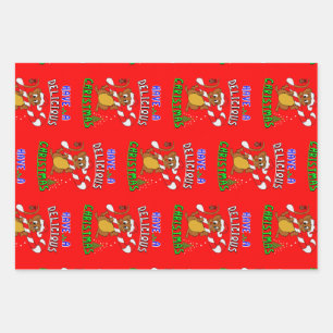 Een heerlijk kerstfeest op 25 december inpakpapier vel