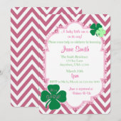 Een heerlijk klein Iers Baby shower nodigt uit Kaart (Voorkant / Achterkant)