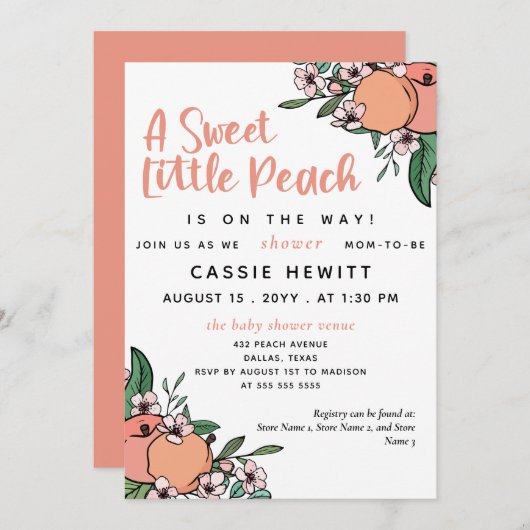 Een heerlijk klein strand op weg naar Baby shower Kaart (Voorkant / Achterkant)