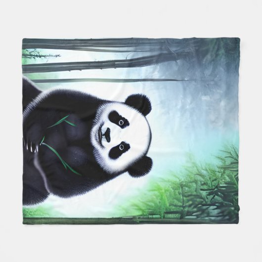 Een heerlijk kleine Panda-Beer. Fleece Deken (Voorkant (Horizontaal))
