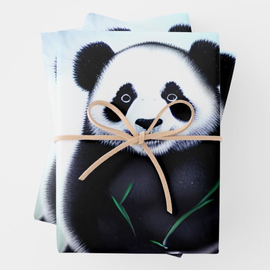 Een heerlijk kleine Panda-Beer. Inpakpapier Vel (In situ)