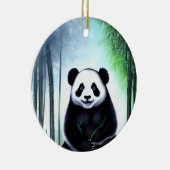 Een heerlijk kleine Panda-Beer. Keramisch Ornament (Rechts)