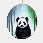 Een heerlijk kleine Panda-Beer. Keramisch Ornament (Links)
