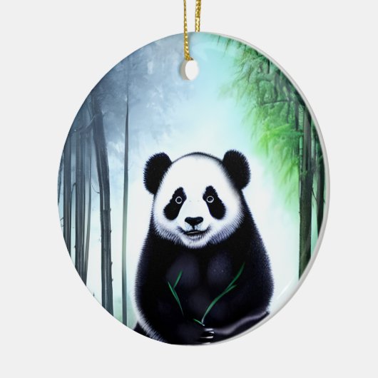 Een heerlijk kleine Panda-Beer. Keramisch Ornament (Links)