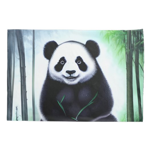 Een heerlijk kleine Panda-Beer. Kussensloop (Achterkant-Links)