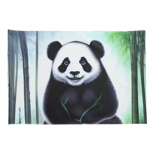 Een heerlijk kleine Panda-Beer. Kussensloop (Achterkant-Rechts)