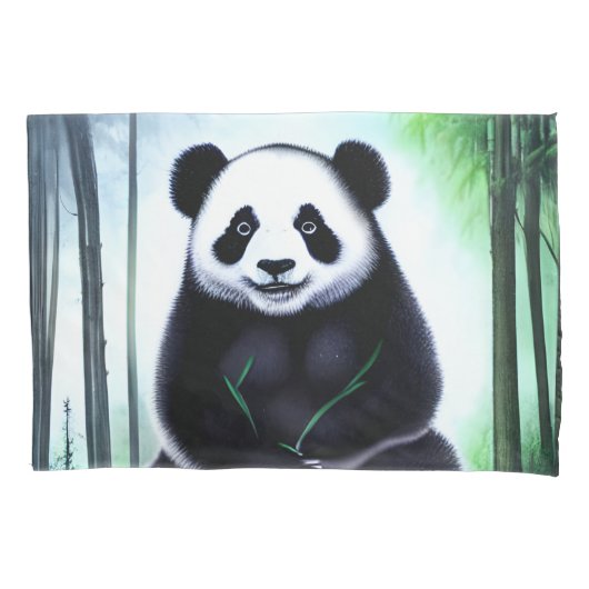 Een heerlijk kleine Panda-Beer. Kussensloop (Voorkant-Links)